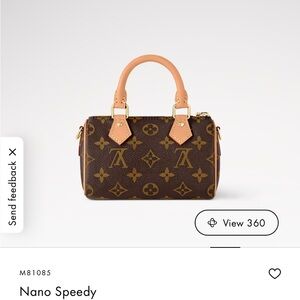 Louis Vuitton Brown Nano Speedy Bag